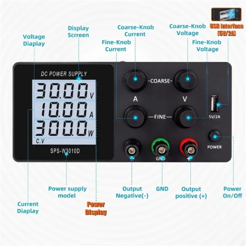 ALIMENTATION LABO ROGRAMMABLE KUAIQU-SPS-W305D (30V ~ 5A) ARDUINO 