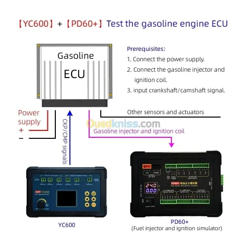 YC600 générateur de Signal automatique à Six canaux ECU testeur d'entretien informatique vilebrequin arbre à cames moto CKP CMP simulateur de Signal