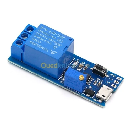 Relais Réglable 5V-30V NE555 Micro USB (Minuterie ) Arduino