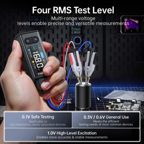 FNIRSI  LCR-ST2 Plus 100K Mesureur LCR & ESR pince numérique 2-en-1