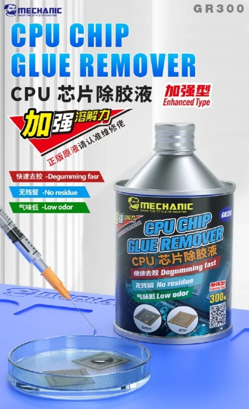 MECHANIC GR300-Dissolvant de colle pour puce CPU IC pour nettoyant écologique de circuit imprimé
