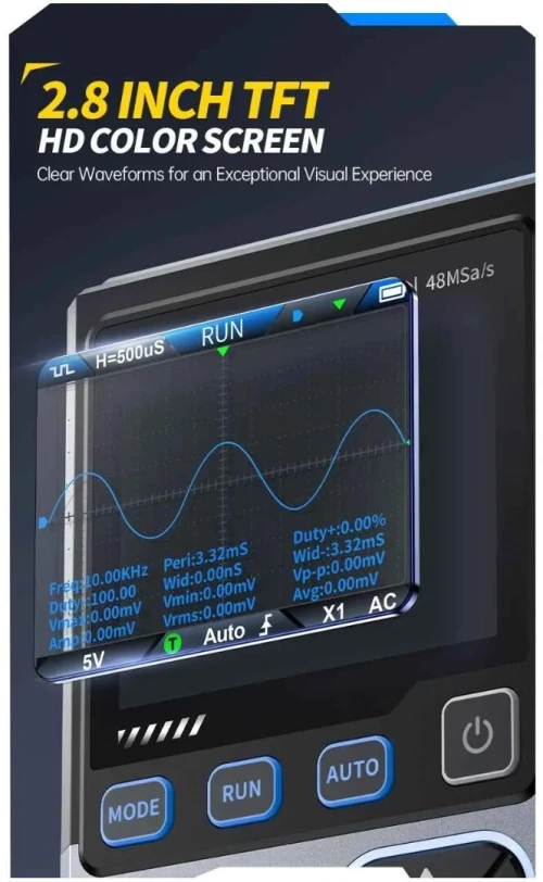FNIRSI DSOTC4 Oscilloscope Numérique 3en1 avec Générateur de Signal & LCR Testeur de Composants