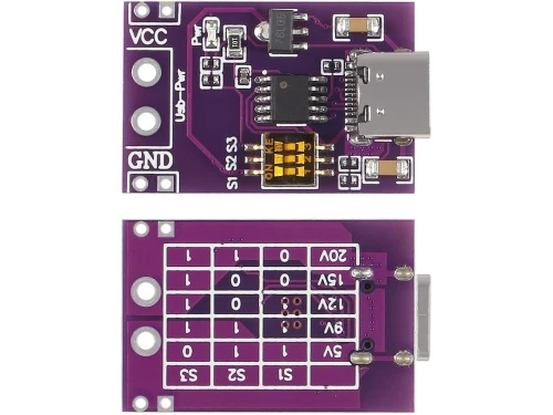 Détecteur de Charge rapide, type-c, QC, AFC, PD2.0, PD3.0 à DC arduino 