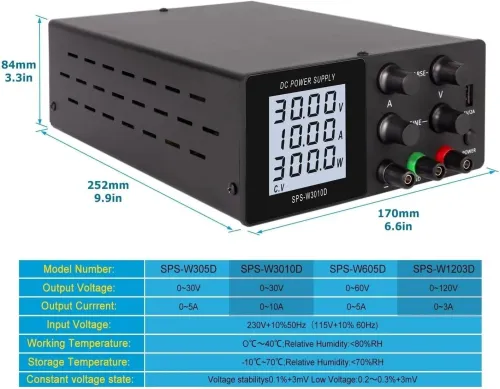 ALIMENTATION LABO ROGRAMMABLE KUAIQU-SPS-W305D (30V ~ 5A) ARDUINO 