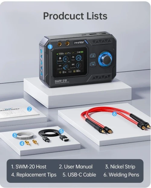FNIRSI SWM-20  Soudeuse par points portable haute puissance 1200A