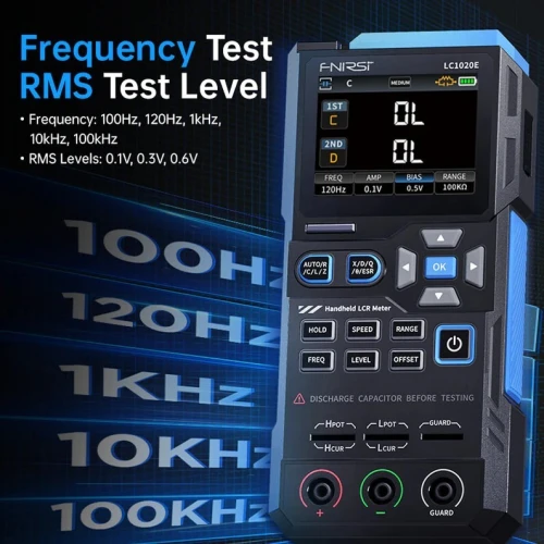 FNIRSI LC1020E Testeur LCR & ESR numérique portable haute précision à pont