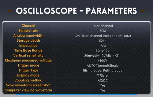 FNIRSI Oscilloscope numérique 2C23T MULTIMETRE ET générateur de signal de fonction  3 en 1