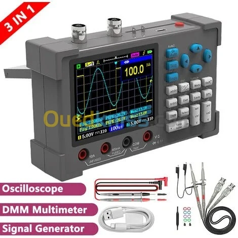Oscilloscope numérique de bureau ZEEWEII DSO3D12, multimètre  générateur de signal 3 en 1