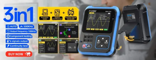 FNIRSI-Oscilloscope numérique DSO153 2-EN-1 Mini Numérique Oscilloscope ET Générateur