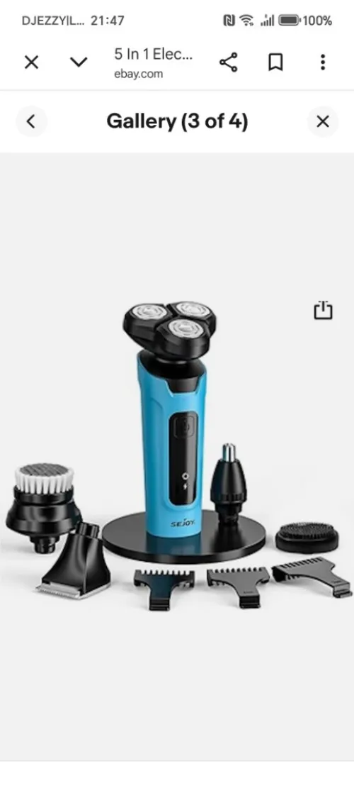 Sejoy 5in1 electric shaver rotary bear razor waterproof growing kit