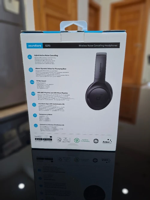 Casque Bluetooth - Anker - Q20i - Réduction de Bruit Active - 40 Heures - Hi-Res Audio