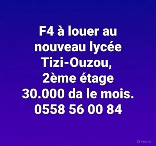 Location Appartement F4 Tizi Ouzou Tizi ouzou