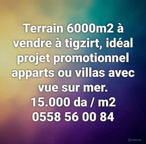 Vente Terrain Tizi Ouzou Tigzirt