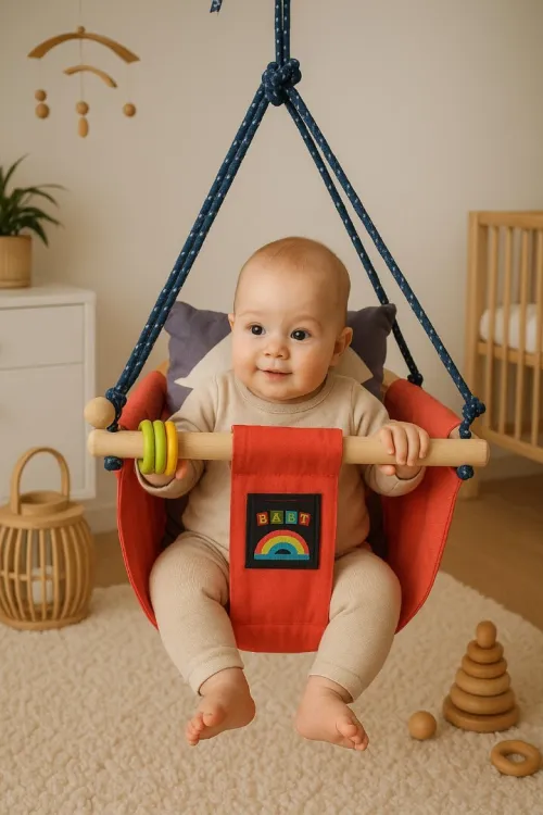 Balançoire bébé en bois  Momo Swing 
