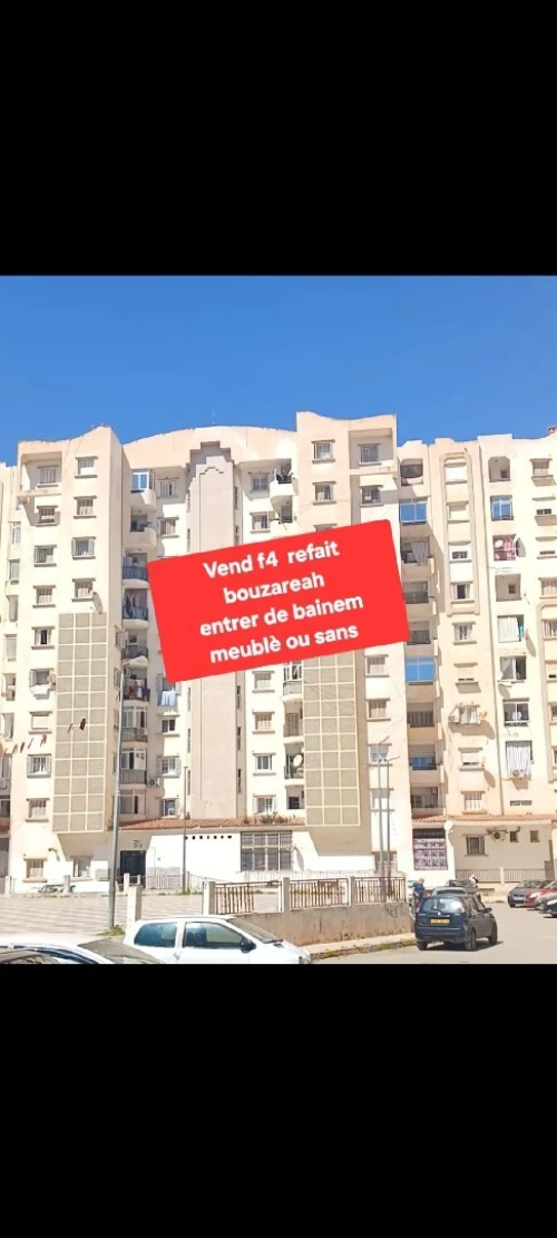Vente Appartement F4 Alger Bouzareah
