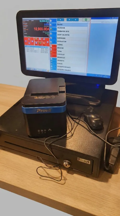 Caisse enregistreuse Smart tactile avec imprimante Prova et Tiroir-caisse TPV Point de Vente