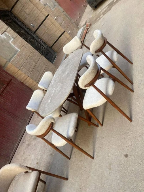 Table de salle à manger 6 chaise &طاولة طعام 6 كراسي
