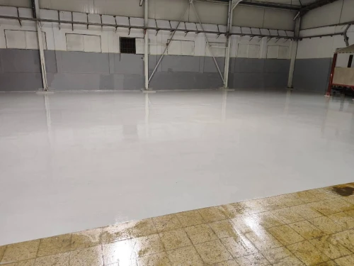 Résine époxy et chape béton