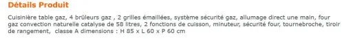 Particulier vend cuisinière en inox  avec  four  de marque Ariston  très peu utilisée