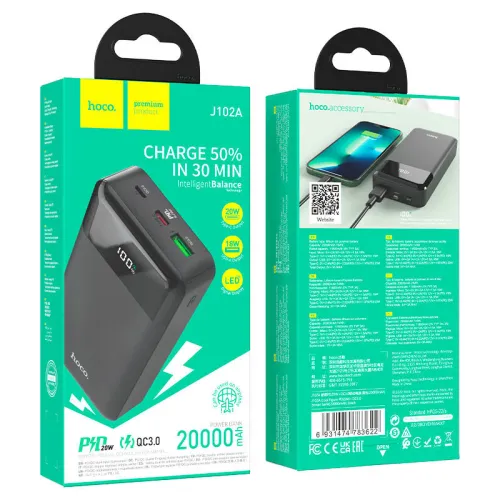 Powerbank HOCO J102A PD20W + QC3.0 20000mAh