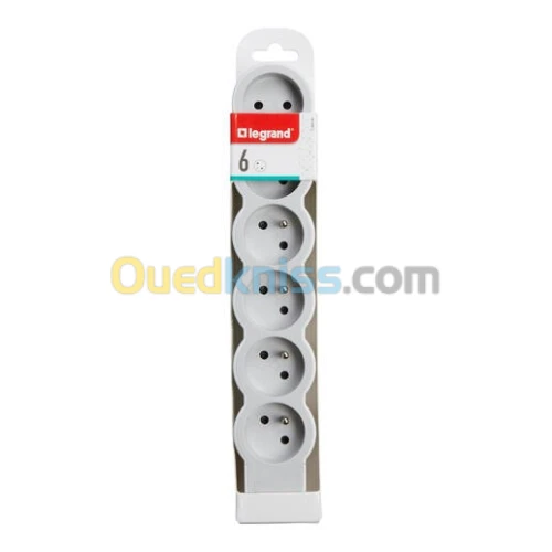 Multiprise extra-plate équipée de 6 prises 2P+T 16A 3680W à câbler - blanc  3M