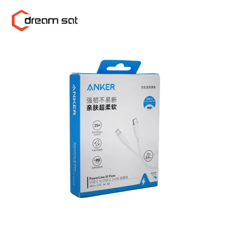 Câble Anker PowerLine III Flow USB-C vers USB-C 240W (0,9 m)