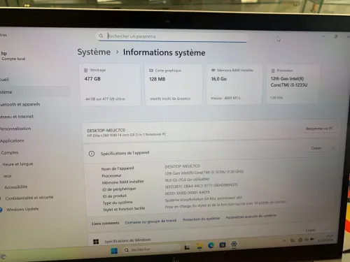 hp elite x360 1040inch G9 2 in 1 i5 1235u ram 16/512 ssd