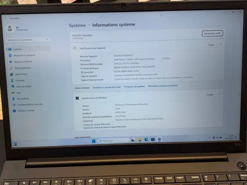 E15 THINKPAD RAYZEN 5 4500U RAM 8/256 SSD