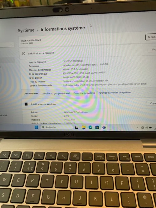 latitude 5440 i7 1365 u ram 16  disque  dur 512 ssd nvme