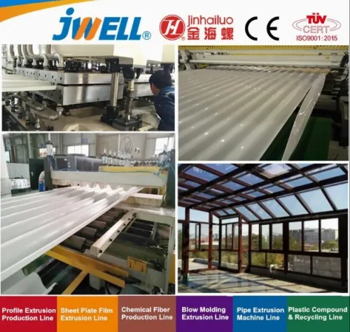 Jwell Lignes d'extrusion plaques en plastique PMMA/GPPS et plaques ondulées en PC