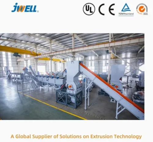 Jwell Ligne de lavage et de recyclage de bouteilles PET.