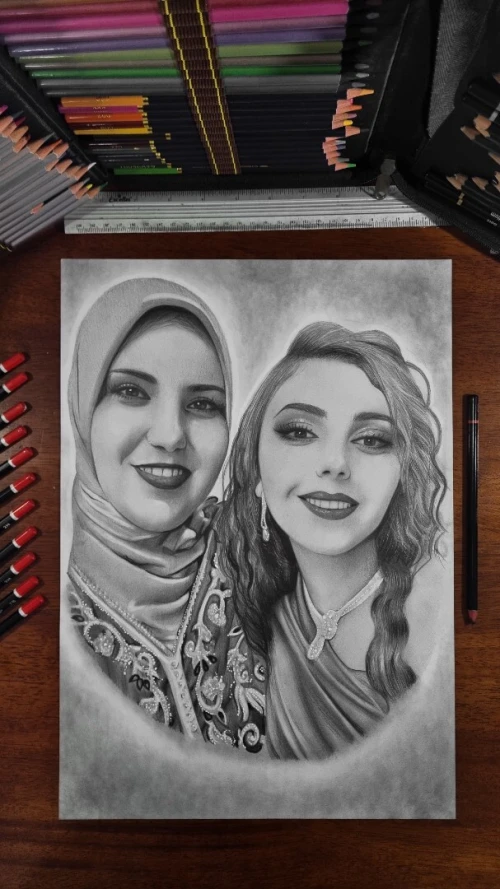 Dessin portrait رسم بورتري