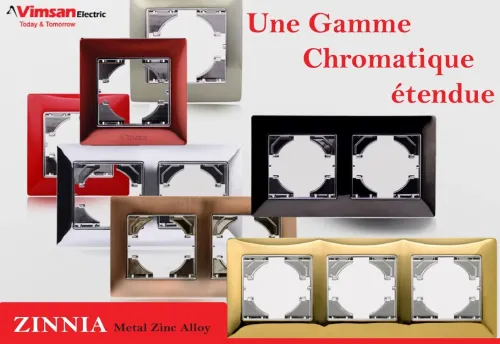 PLAQUE INTERREUPTEUR ZIINIA METAL ZINC ALLOY