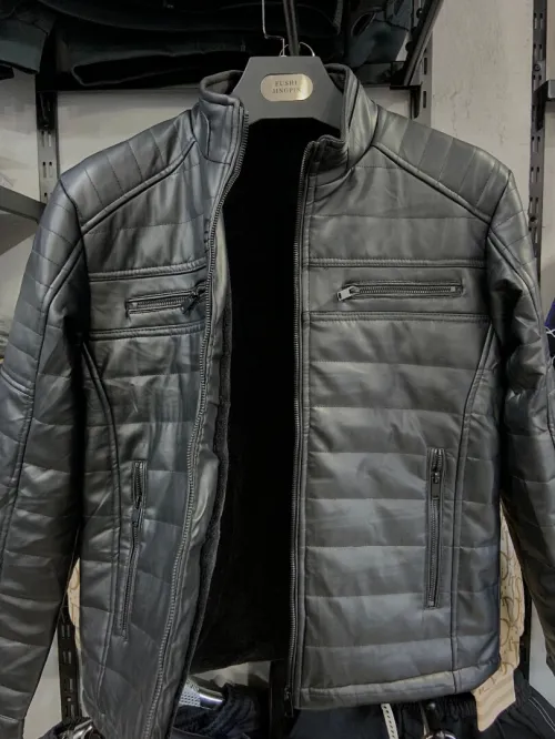 Veste demi cuir