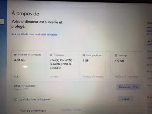 Ordinateur portable Dell Inspiron 5559.