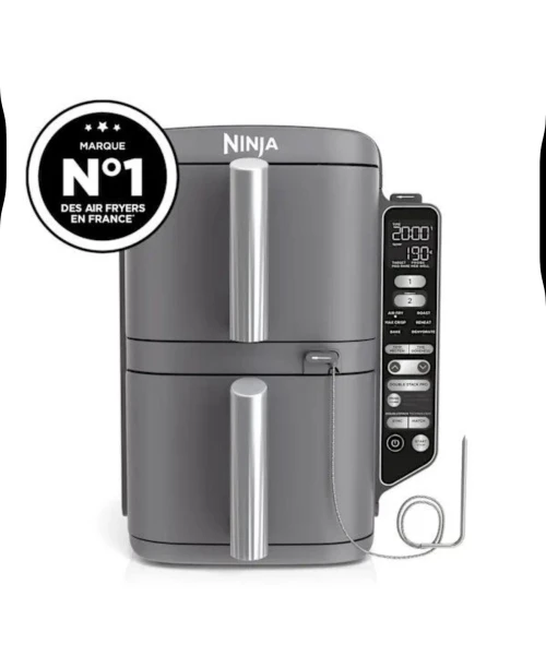 Ninja Double Stack XL Air Fryer Friteuse nouveau model avec Thermosonde SmartCook 9,5 L SL451EU