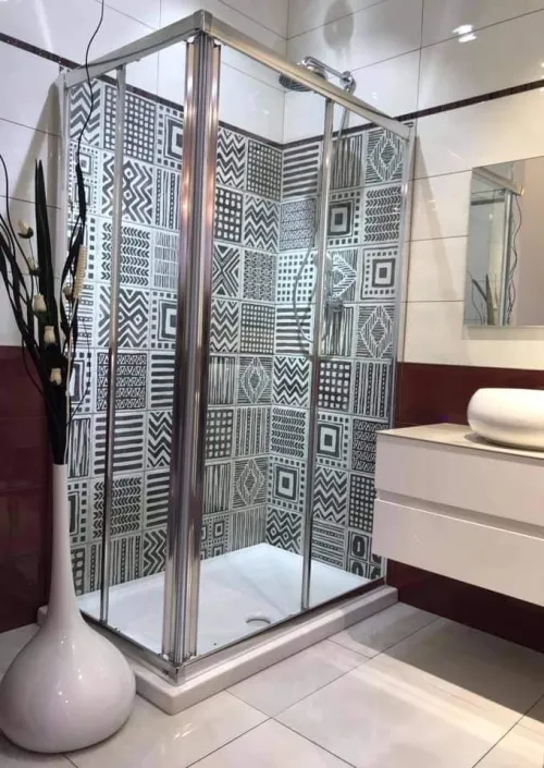 cabine de douche inox rompe escalier