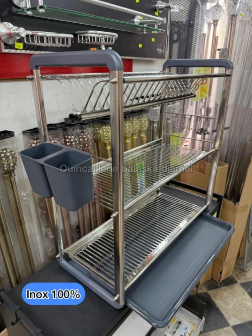 Égouttoir a vaisselle inox et aluminium