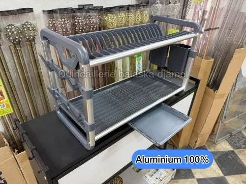 Égouttoir a vaisselle inox et aluminium