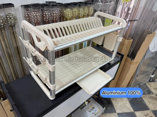 Égouttoir a vaisselle inox et aluminium