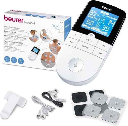  Électrostimulateur musculaire 3 en 1 :TENS/EMS/Massage, thérapie anti-douleur