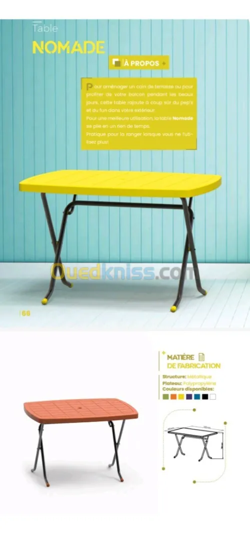 Table pliante pour divers utilisation 