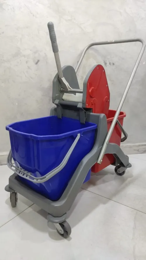 chariot plastique double seaux 