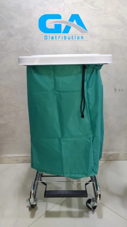Chariot Porte-Sacs Inox Pédale 120L