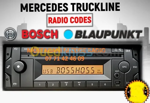 CODE AUTORADIO CD BOSCH Mercedes Benz 24volts   MB Truck Base Low