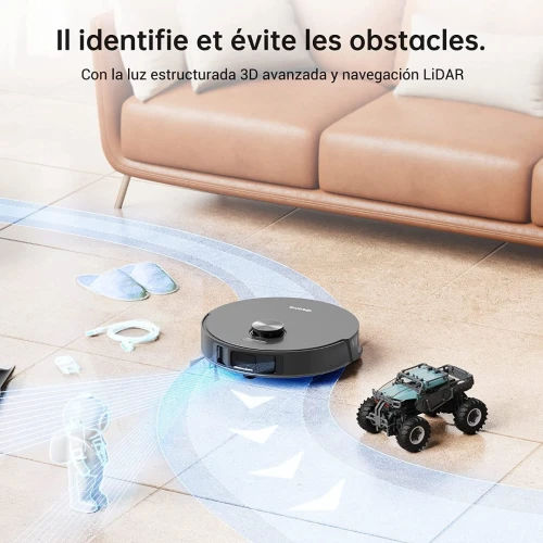 Dreame L10s Pro Gen 2 Robot Aspirateur Laveur 2 en 1, Serpillère rotative, Détection d'obstacles 3D