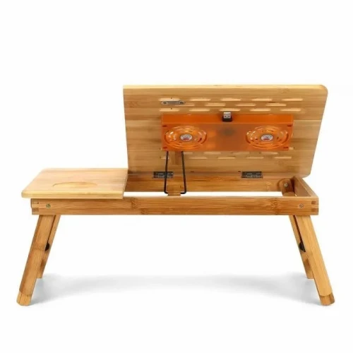 Table & Refroidisseur avec Deux Ventilateurs en Bois pour Laptop Pliable & Réglable BM62 BAMBOO 