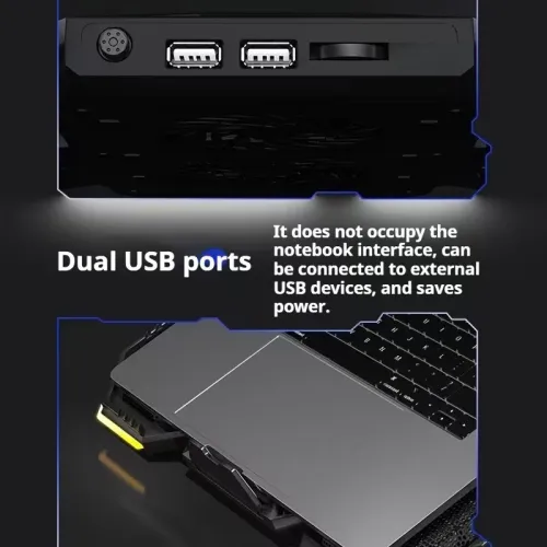 Refroidisseur avec 6 Ventilateurs Réglables  Jusqu'À 19" avec Support Mobile RGB NCP-079 RGB MIKUSO