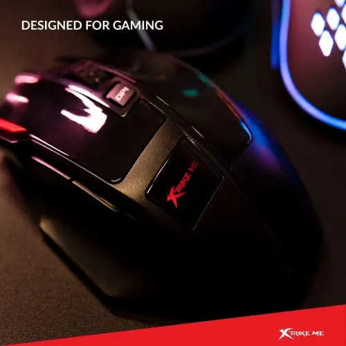 Souris Gaming Sans Fil 2.4GHz Capteur Optique 800-1200-1600 Dpi - 7 Boutons RGB GW-600 Xtrike-Me