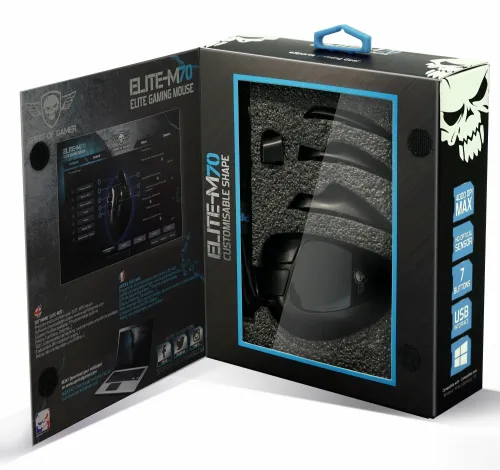 Souris Gaming Professional Programmable USB 4000 DPI Max 8 Boutons ELITE-M70 Spirit of Gamer 
